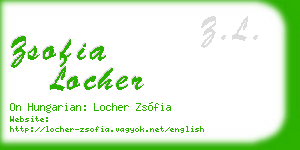 zsofia locher business card