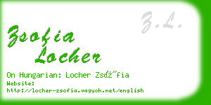 zsofia locher business card